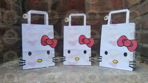 Bolsa Combo X 25 Hello Kitty Candy Bar Regalo Baby Shower Cumpleaños Bautismo Evento Regalo Infantil Golosinera 