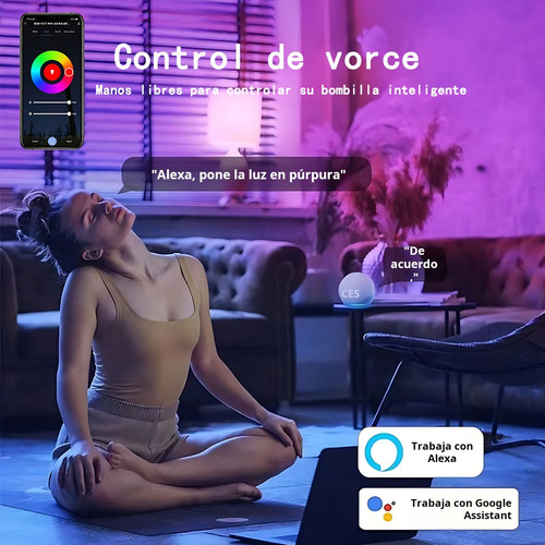 4 Focos Led Wifi Inteligentes De 10 Vatios