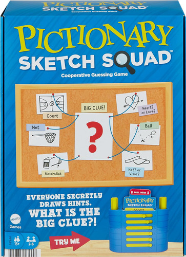 Mattel Games Pictionary Sketch Squad Juego De Fiesta Coopera