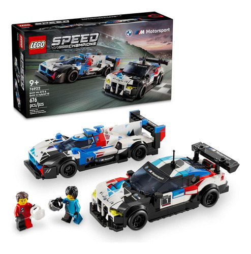 Lego Speed Champions - Carros de Corrida BMW M4 GT3 e BMW M Híbrido V8 - 676 peças