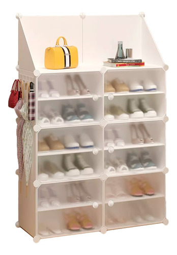 Zapatera Organizador Mueble Estante 7 Niveles Color Blanco