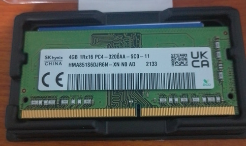 Memoria Ram 4gb 1x4gb Ddr4 3200mhz Sodimm Sk Hynix Y Samsung