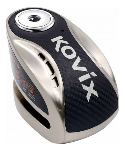 Candado Disco Moto Kovix Knx10 Alarma 120db 10mm Plateado