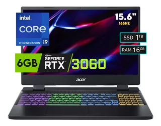 Acer Nitro 5 Core I9-12900h 16gb 1tb Ssd Rtx3060 15.6' 165hz