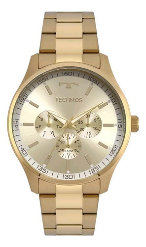 Relógio Technos Original Dourado Steel Masculino 6p29ajn/4x