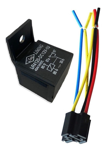 Kit 12 Rele + Zócalo Relay No Inversor 12v 40a 5 Patas Auto