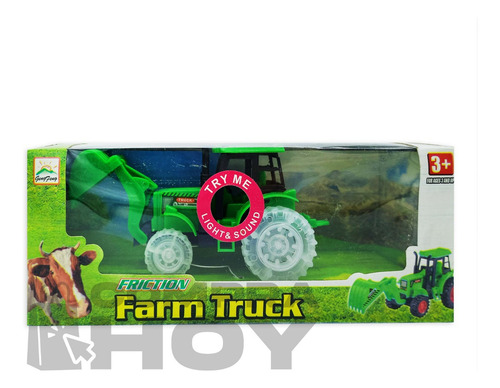 Tractor Excavadora De Campo Chica, Con Luz Y Sonido, 12507 Personaje Green