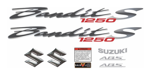 Kit Adesivo Suzuki Bandit 1250s 2013 Azul Szb1250s02 Fgc
