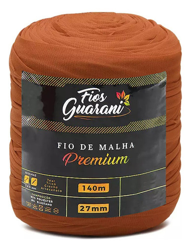 Fio De Malha Premium Guarani 140mts 200g Crochê Tricô Cor 14- Telha