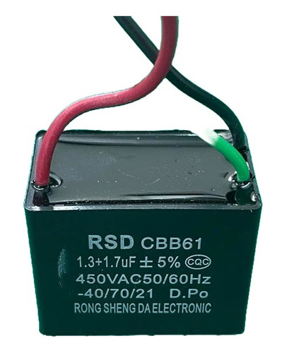 Cap. Part. 1,3+1,7uf/450v Cbb61 Rsd