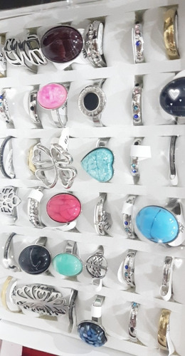 Lote 4 Cajas Anillos Surtidas X36u A $33 De Costo C/u