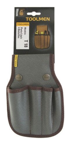 Imagen 2 de 5 de Porta Lápiz Toolmen T 18 4 Bolsillos Cutter Cinturon