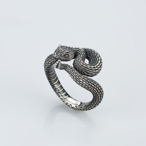Dedo De Motociclista Gótico Ajustável Snake Rings Punk Vinta