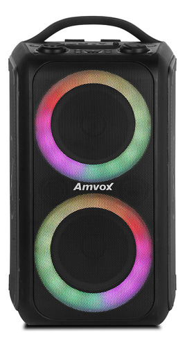 Caixa De Som Amvox Bagvox 600w Led Bluetooth Usb Bivolt Aca