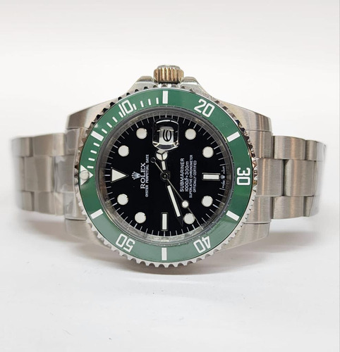 Reloj Submariner Starbuck's Negro Verde Automático Zafiro (Reacondicionado)