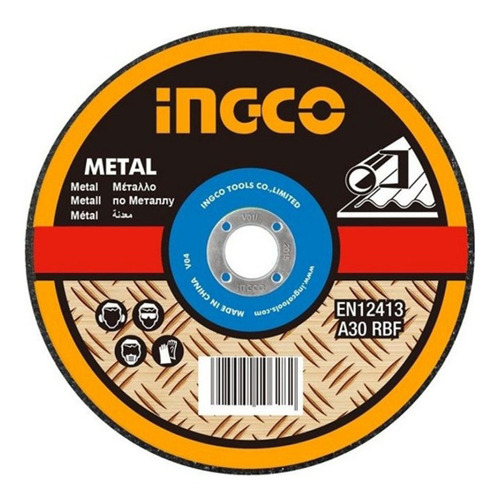 Disco De Corte Para Metal 230mm 1,6mm 9 Ingco Mcd302302