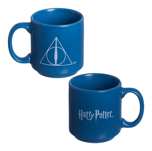 Mini Caneca Harry Potter Empilhável Azul 100ml Oficial Wb