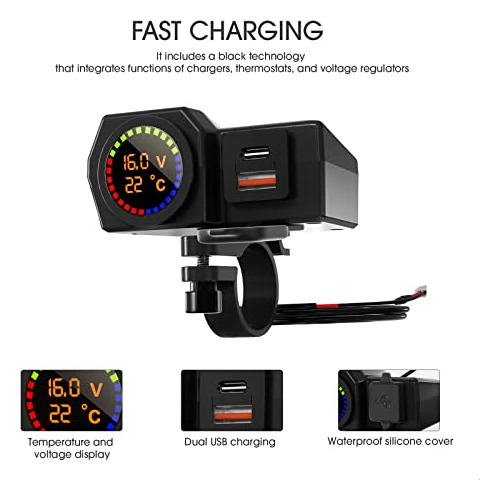 Usb Charger Socket And Type C Charger Socket, Waterproo...