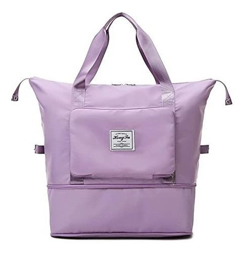 Bolso Plegable Para Viaje Con Gran Capacidad Violeta