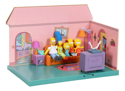 Set De Juego Casa De Los Simpsons Sala Diorama Living Room