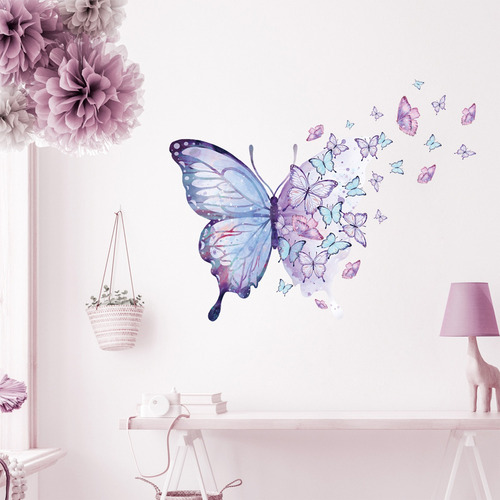 Hermosa Pintura De Pared Autoadhesiva De Color Morado Para H
