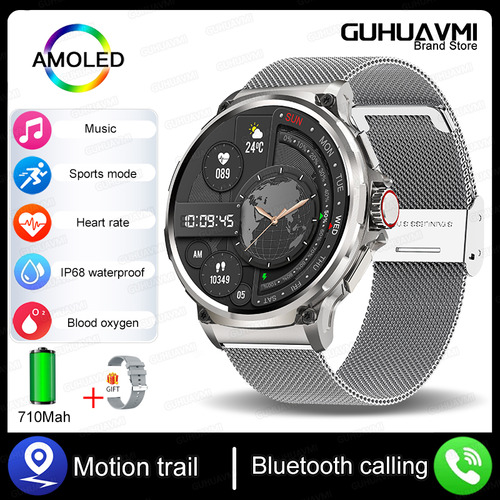 Guhuavmi V69 Smartwatch 1.85  Hd Ip68 Waterproof Blood Press