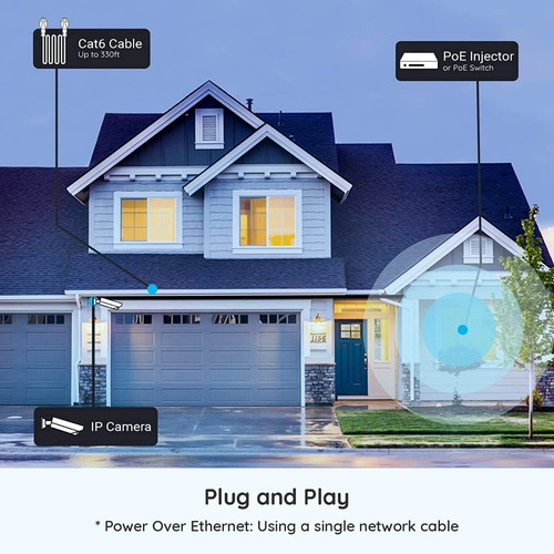 Camara Seguridad Exterior Ip 5mp Poe Sd Audio Vision Noctur