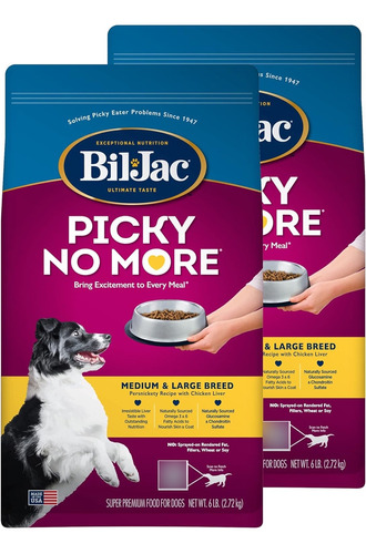 Comida Seca Para Perros 6 Libras Paquete De 2bil Jac Picky N