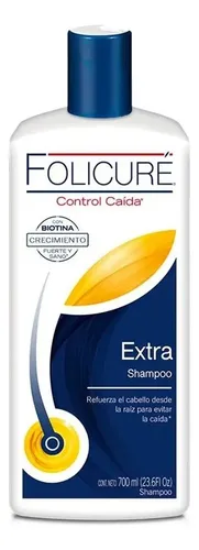 FOLICUREShampooControlCaídaExtraconbiotinaypantenolidealparauncrecimientodecabellosaludable700mL