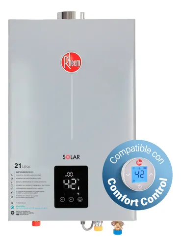 comprar Calefon Gas Natural 21 Litros Tiro Forzado Rheem Digital