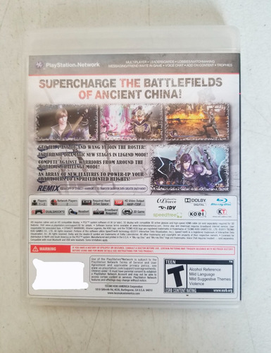Dynasty Warriors 7 Xtreme Legends Para Ps3 Formato Fisico (Usado)