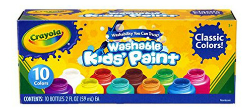 Crayola Lavable Seguro Para Niños Pintar Set - 10ct Colores 