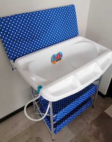 BAÑERA con Cambiador Prinsel Milan Azul – Baby Bebé