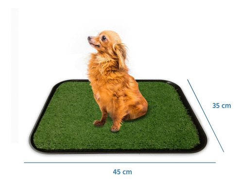 Bandeja Sanitaria Alfombra Baño Perros Tricapa Pasto+antihum