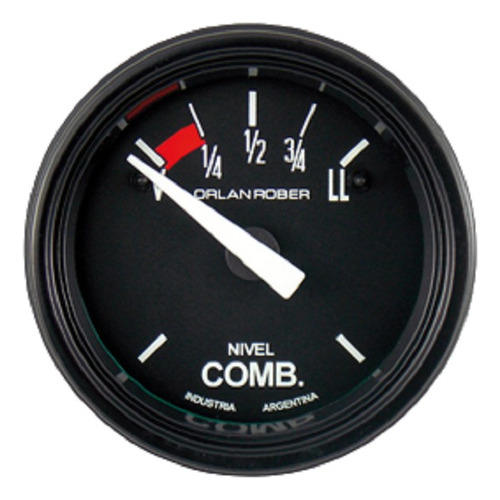 Reloj Nivel Combustible F. Negro (180 Ohm) 12v D52mm