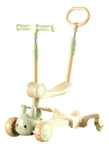 Scooter Monopatin 5 En 1 Niños Silla Desmontable Conejito