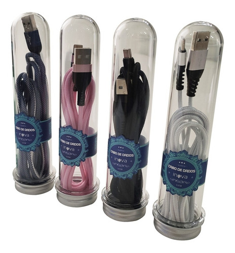 Imagem 4 de 5 de Kit 2 Cabo De Dados Carga V8 Micro Usb Original 2 Metros