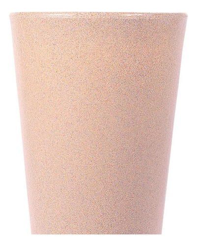 Vaso Cônico Aldora Bege 56cm Polietileno Afort