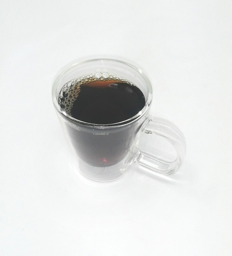 Taza Para Café O Té Doble Cobertura Vidrio 100 Ml (6 Piezas)