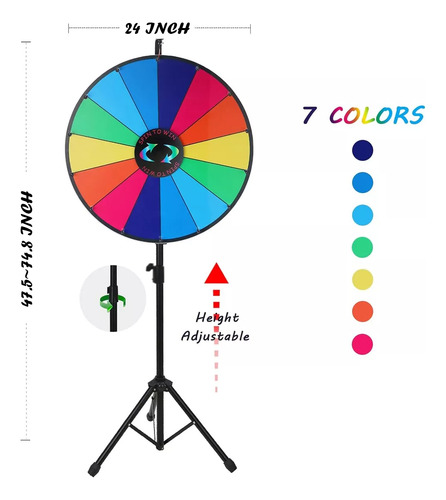Ruleta De Fortuna Con Base De Metal De Altura Ajustable