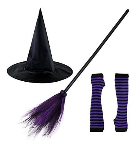 Jnylln 4pcs Halloween Bruja Broom, Halloween B0b7bflx331