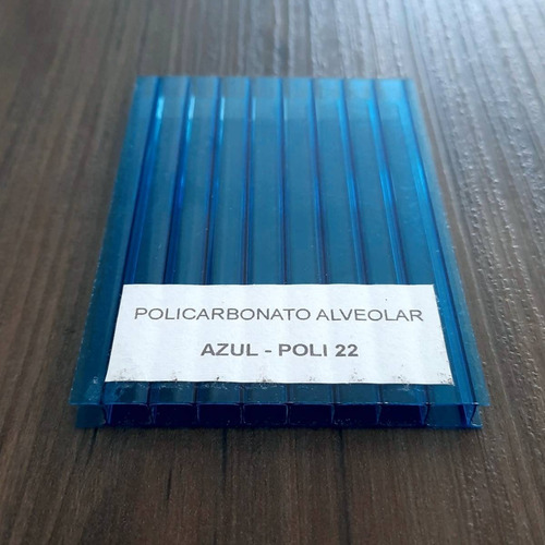 Chapa Policarbonato Alveolar Azul 4mm 2,1x6,0m