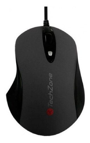 Mouse Óptico Techzone Alámbrico Con Usb 1.5m 1600dpi Color Negro