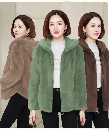 Sudadera Con Capucha Cálida De Forro Polar Para Mujer, Moda De Invierno, Estilo Comun