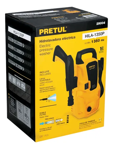 Hidrolavadora Eléctrica 1.6 Hp 1350 Psi Pretul 120 V 288 L/h