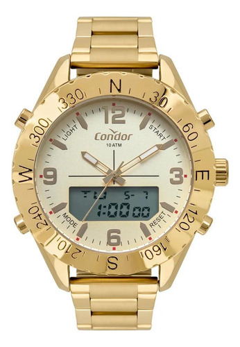 Relógio Condor Cobj3689ab/4x - Analógico E Digital Dourado