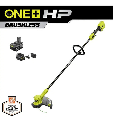 Desbrozadora Ryobi Inal. 18v S/carbones, Incl Bat Y Car Color Verde lima