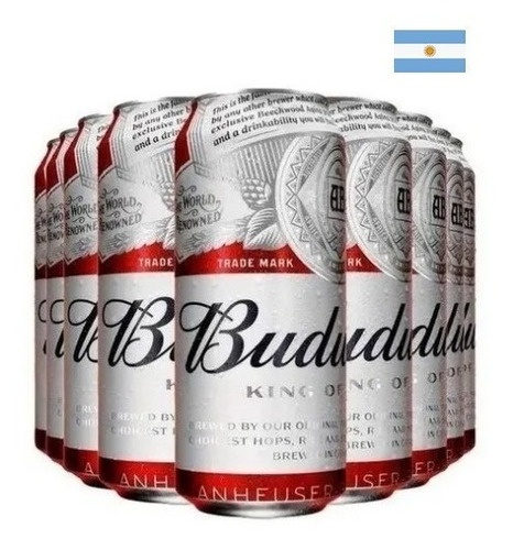 Cerveza Budweiser Lata 473 Ml Pack De  24 Unidades