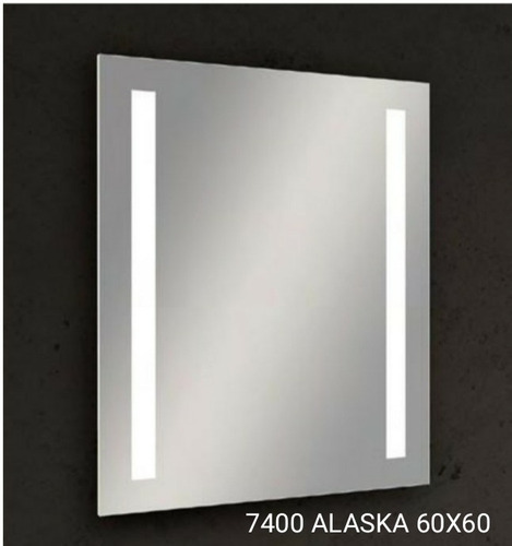 Espejo Alaska 60*60 Con Luz Calida Y Fria