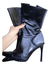 Comprar Botas De Cuero Vacuno Vintage Mujer Paruolo Talle 37